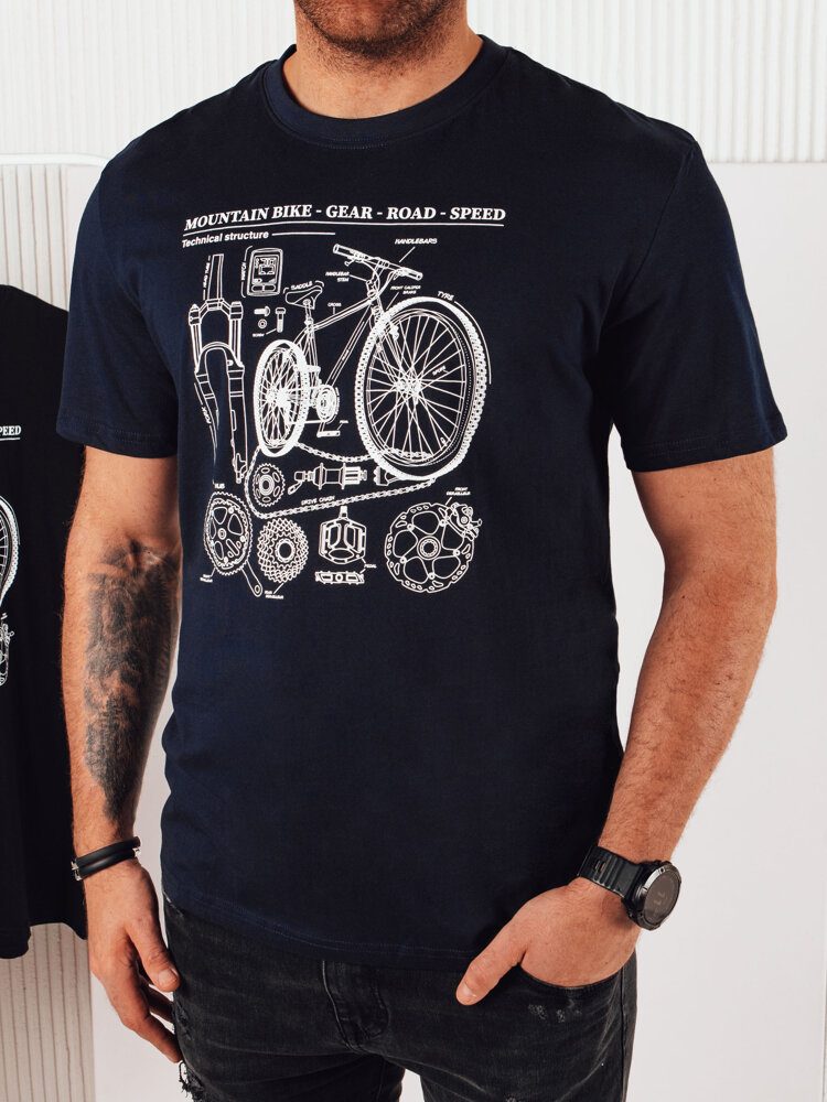 Dstreet Trendi sötét kék póló kerékpárosok számára