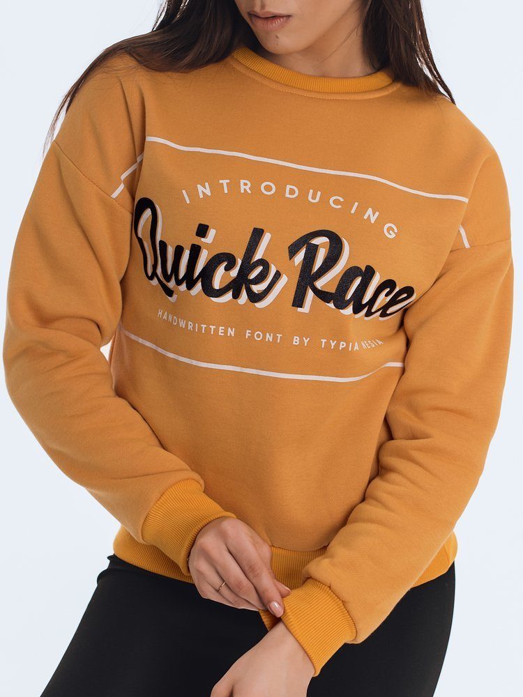 Dstreet Különleges sárga női pulóver Race