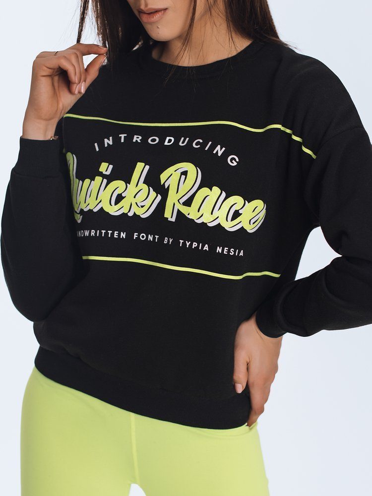 Dstreet Különleges fekete női pulóver Race