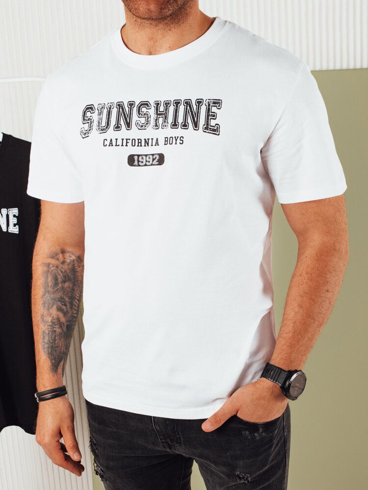 Dstreet Trendi fehér póló sunshine felirattal
