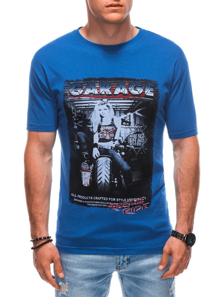 LegyFerfi Sötét kék férfi póló Garage S1860