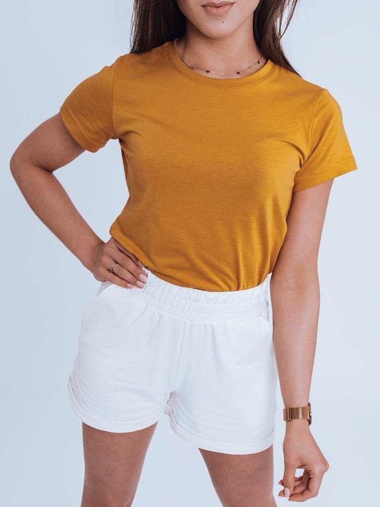Dstreet Egyszerű karamell színű női póló Mayla II