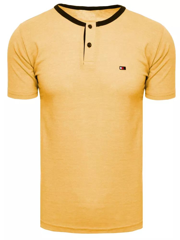LegyFerfi Kényelmes sárga pamut póló