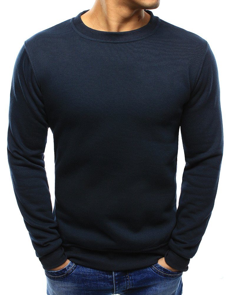 LegyFerfi Egyszínű sötétkék pulóver