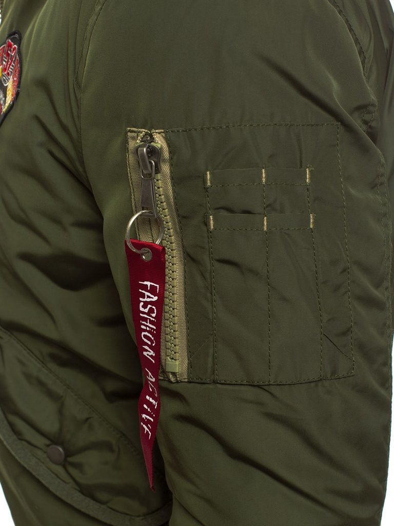 Khaki bomber dzseki szőrmés gallérral X1027K Legyferfi.hu Khaki bomber dzseki szőrmés gallérral X1027K Legyferfi.hu