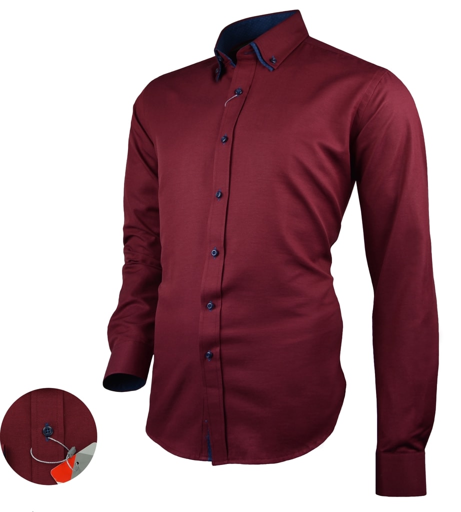 Elegáns bordó ing kontraszt színnel - Legyferfi.hu