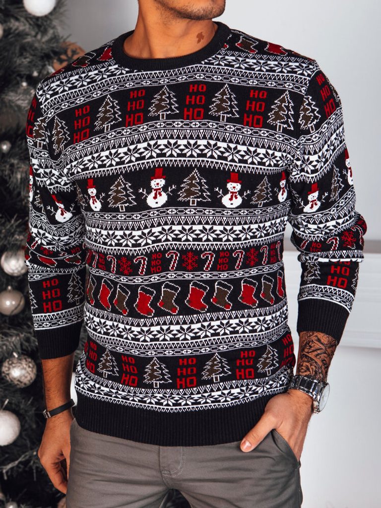 Eredeti fekete karácsonyi pulóver - Legyferfi.hu