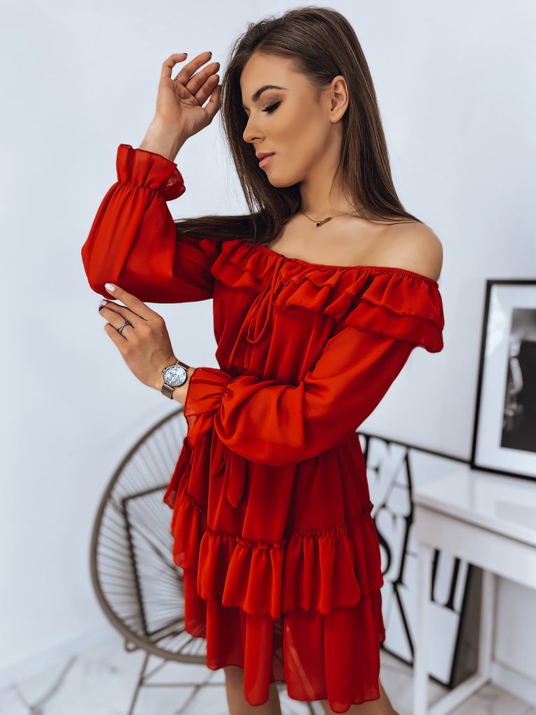 Stílusos piros női spanyol ruha Brianna - Legyferfi.hu