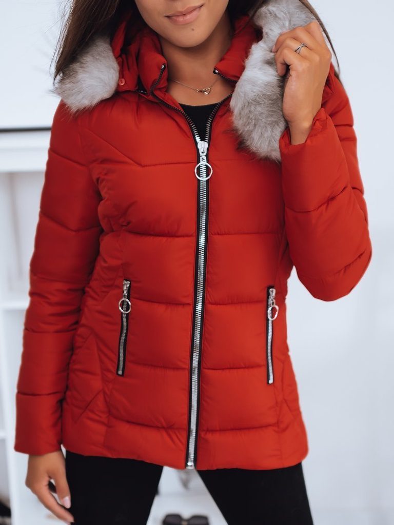 Divatos piros női steppelt kabát Quanta - Legyferfi.hu