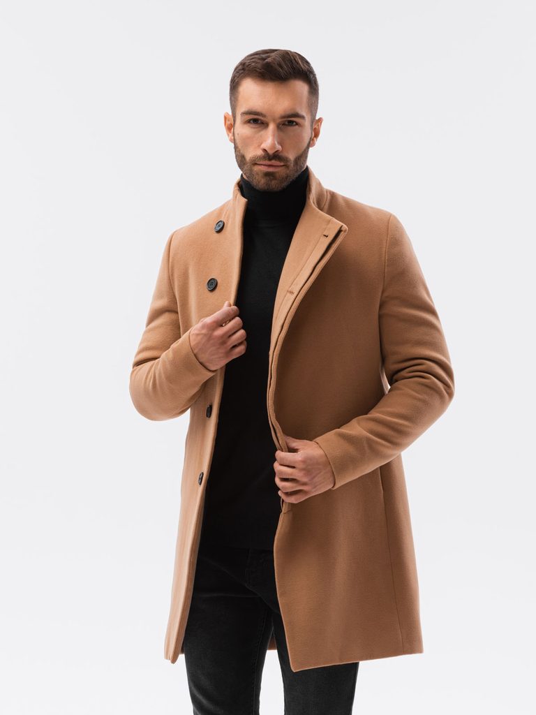 Elegáns barna kabát C501 - Legyferfi.hu
