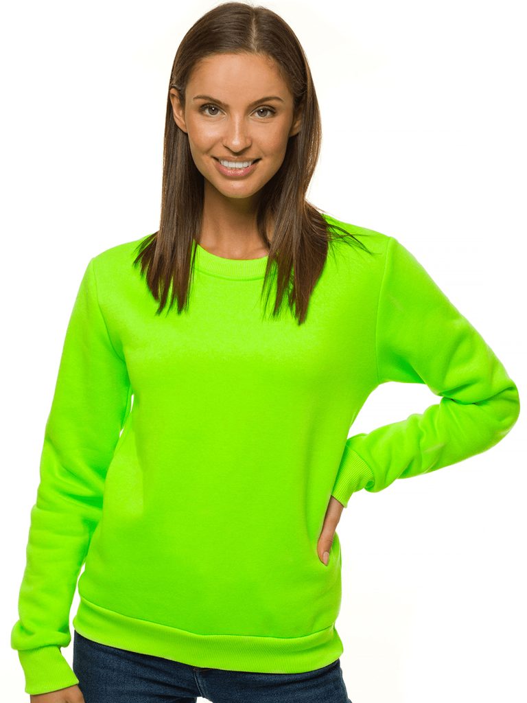Kényelmes neon zöld női pulóver JS/W01Z - Legyferfi.hu