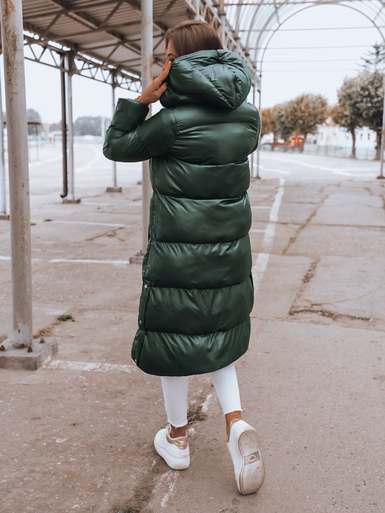 Különleges zöld női téli kabát Nifor - Legyferfi.hu