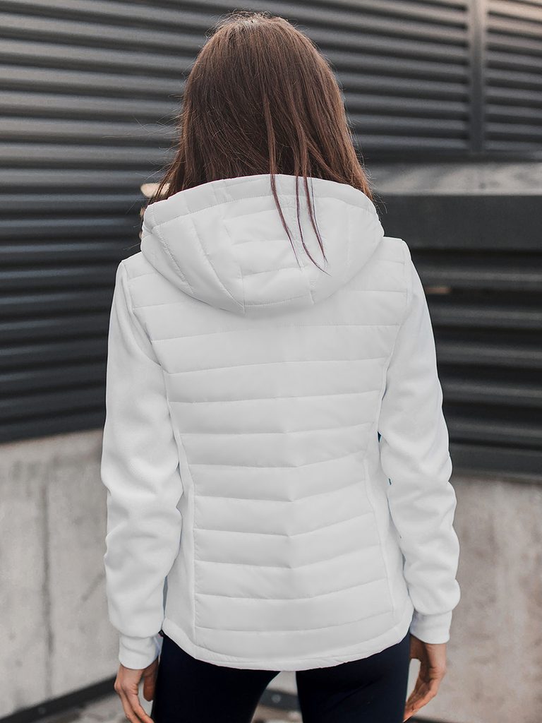 Különleges fehér női kabát JS/KSW4010Z - Legyferfi.hu