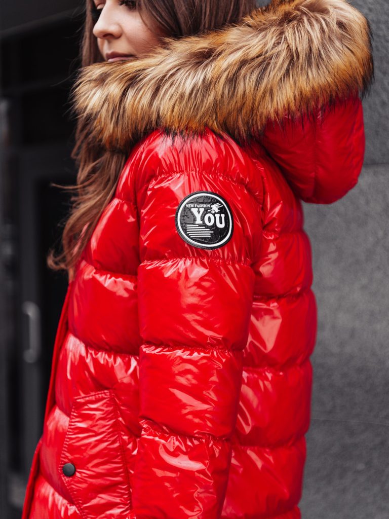 Eredeti piros női téli kabát CLR018 - Legyferfi.hu