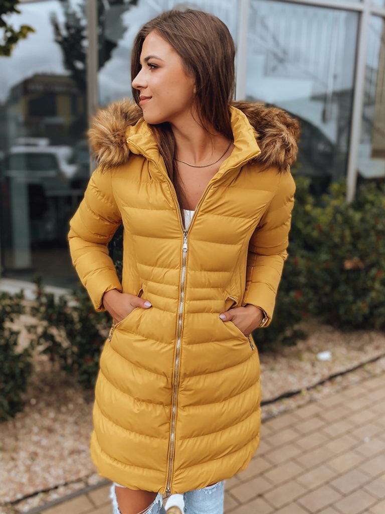Modern sárga női kabát Teris - Legyferfi.hu