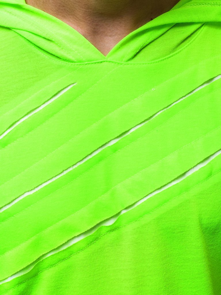 Stílusos neon zöld póló O/1185XZ - Legyferfi.hu