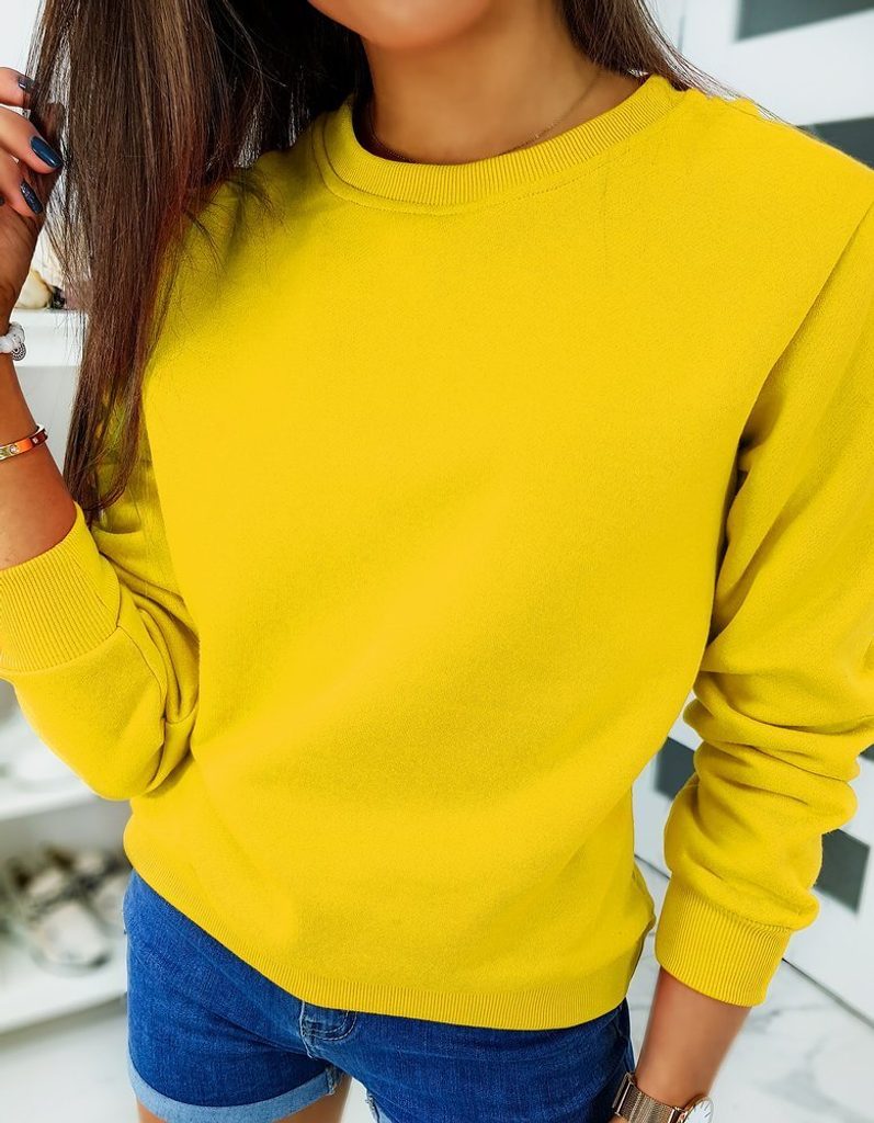 Egyszerű sárga női pulóver Fashion II - Legyferfi.hu