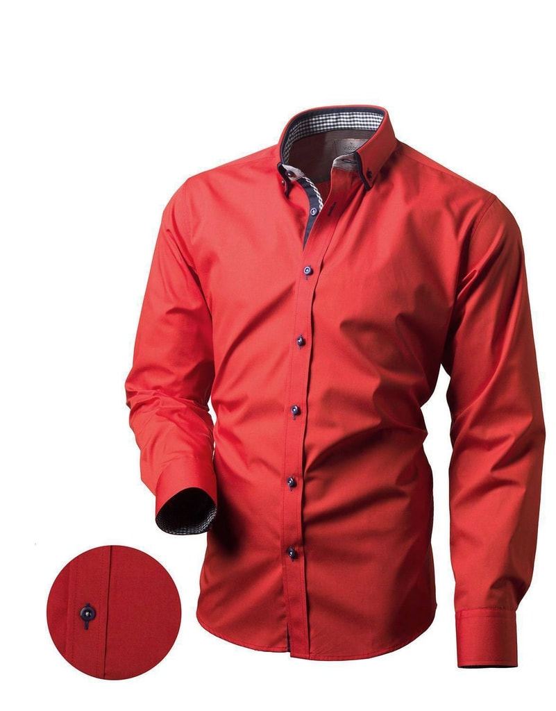 Piros férfi ing V161 - Legyferfi.hu