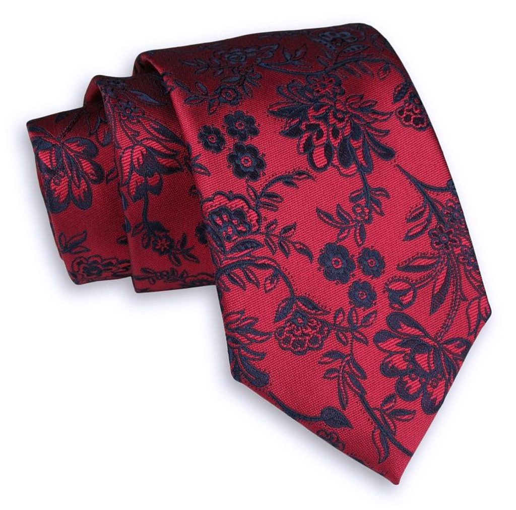 Piros virág mintás nyakkendő - Legyferfi.hu