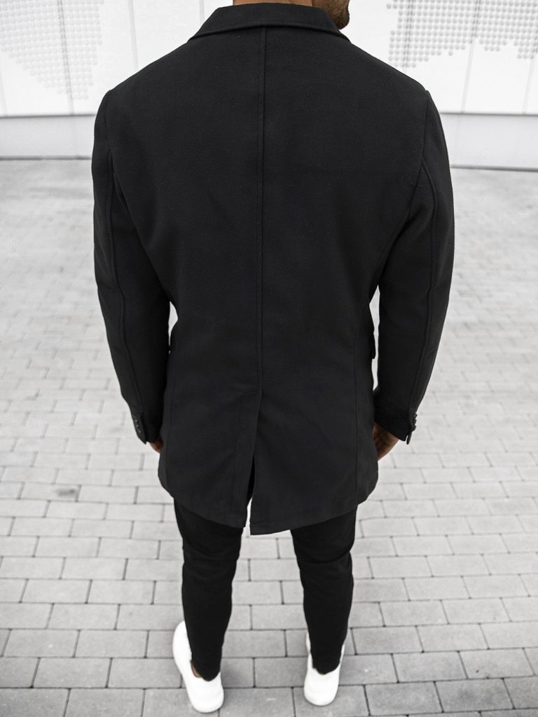 Fekete férfi szövet kabát JB/1047Z - Legyferfi.hu