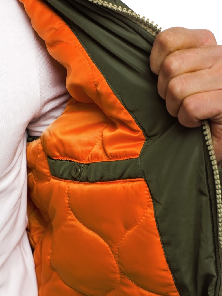 Khaki bomber dzseki szőrmés gallérral X1027K Legyferfi.hu Khaki bomber dzseki szőrmés gallérral X1027K Legyferfi.hu