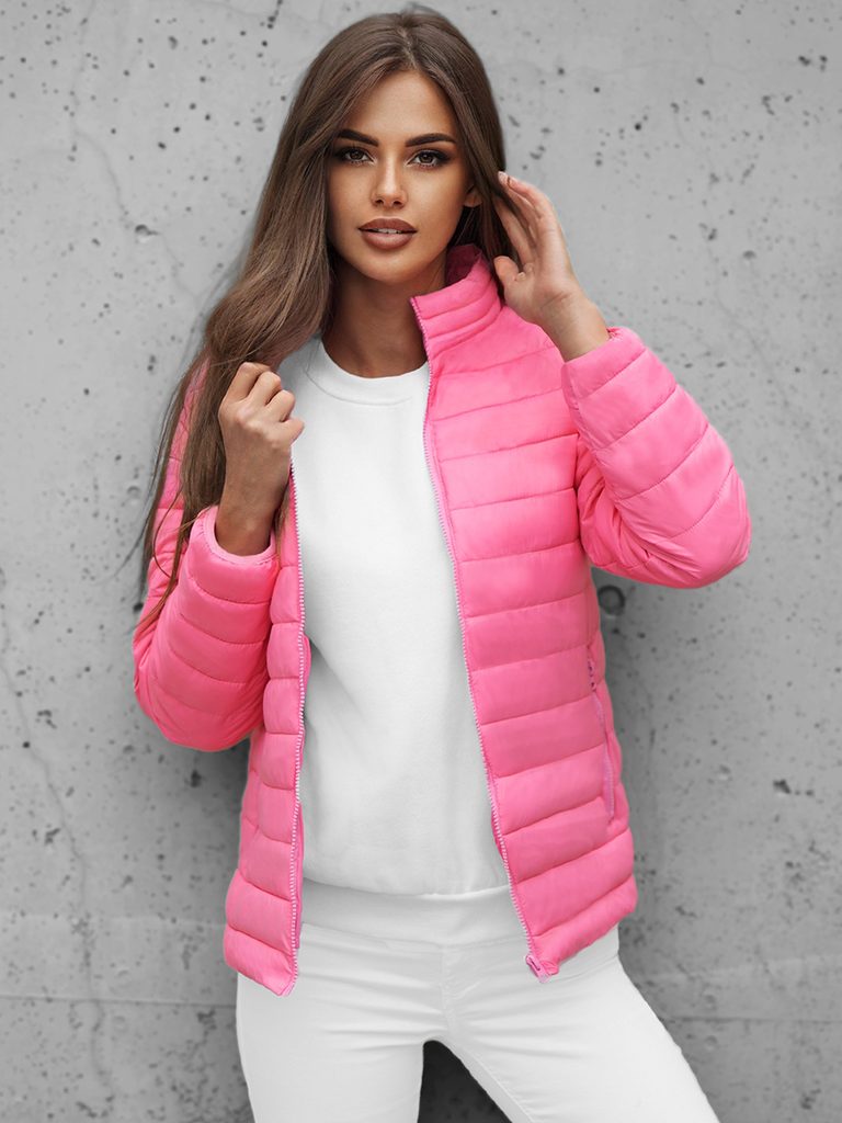 Modern rózsaszín női kabát JB/JP1141Z - Legyferfi.hu