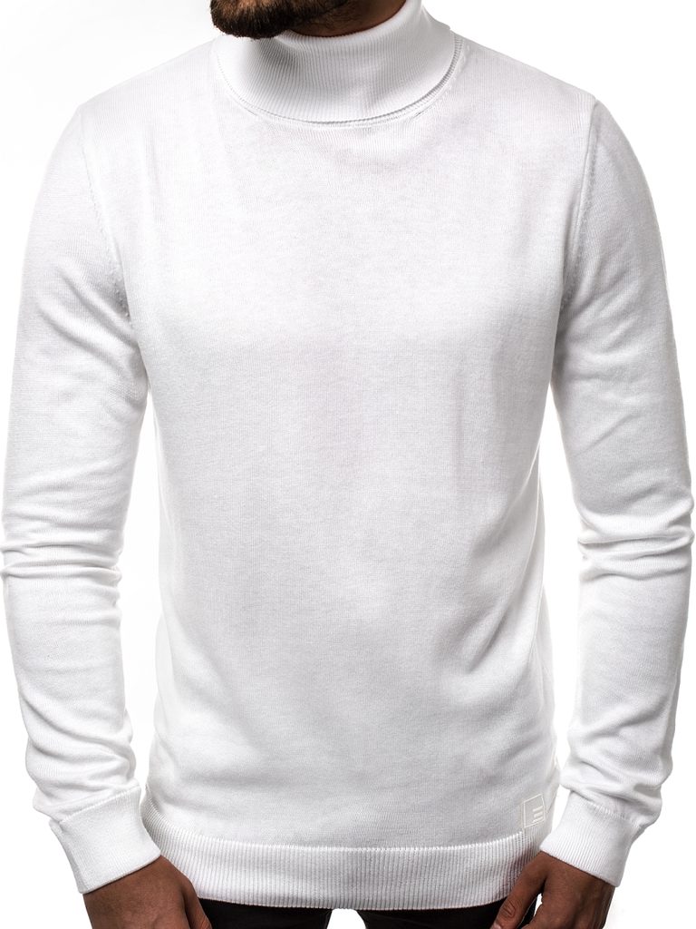 Fehér garbó nyakú pulóver B/95008 - Legyferfi.hu