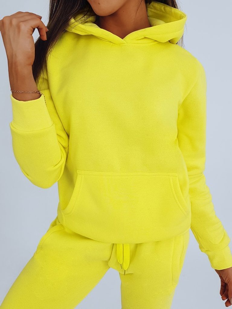 Eredeti sárga női kapucnis pulóver Basic - Legyferfi.hu