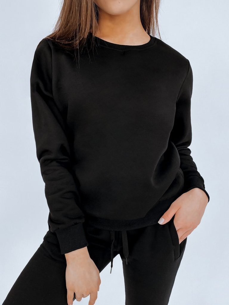 Egyszerű fekete női pulóver Fashion - Legyferfi.hu
