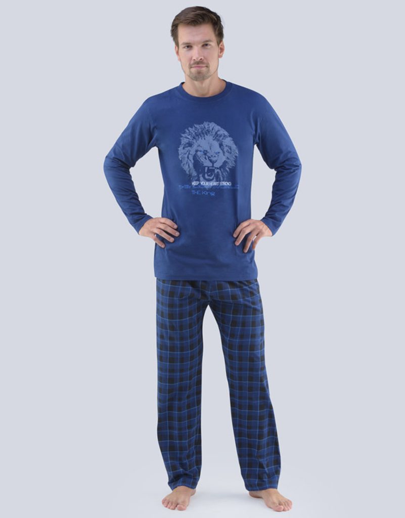 Kék férfi pizsama Luis - Legyferfi.hu