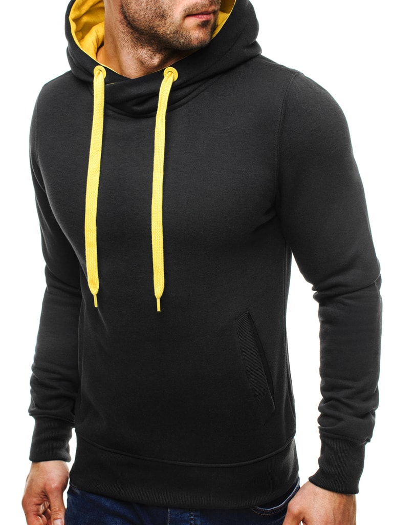Fekete férfi sportos pulóver Style 2071 - Legyferfi.hu