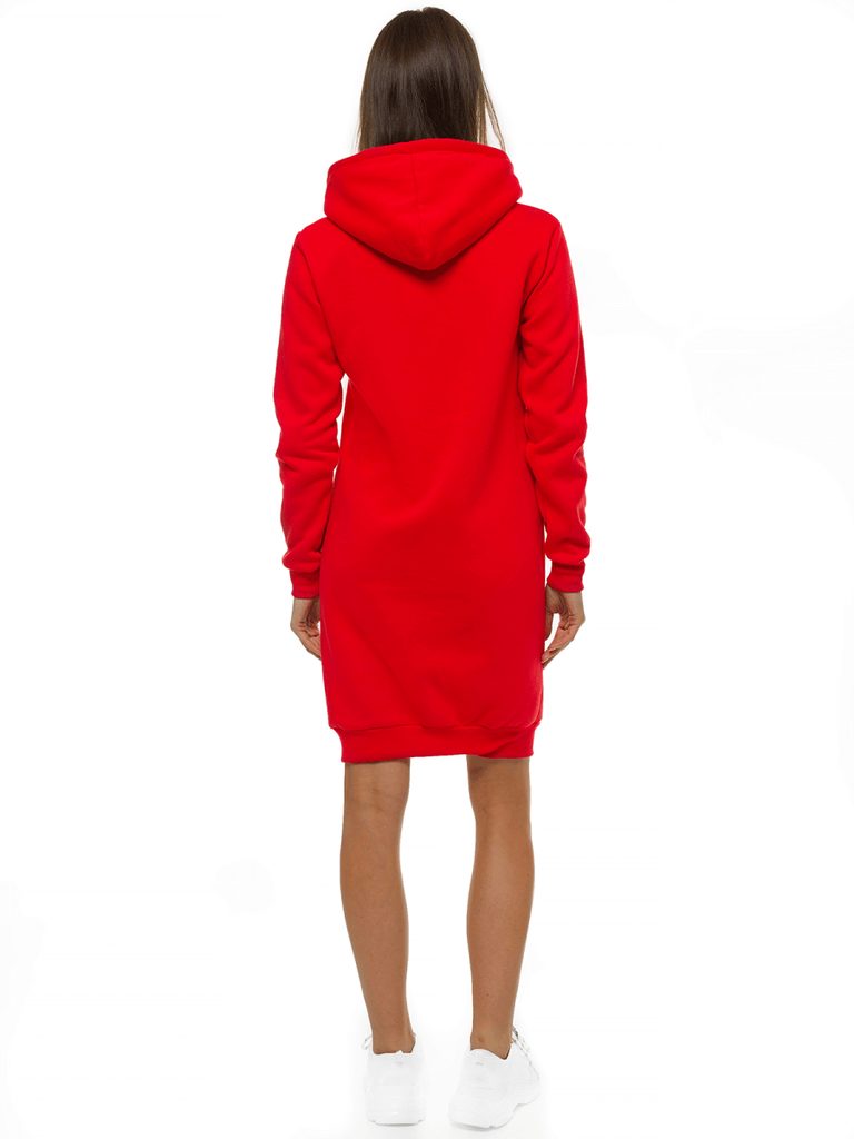 Különleges piros női kapucnis pulóver JS/YS10005/18 - Legyferfi.hu