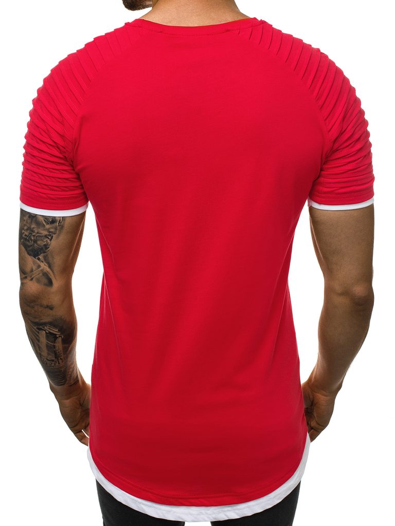 Hosszított piros póló O/1262 - Legyferfi.hu