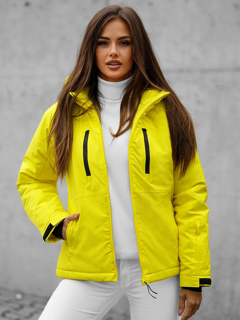 Kellemes sárga női téli kabát JS/HH012/26Z - Legyferfi.hu