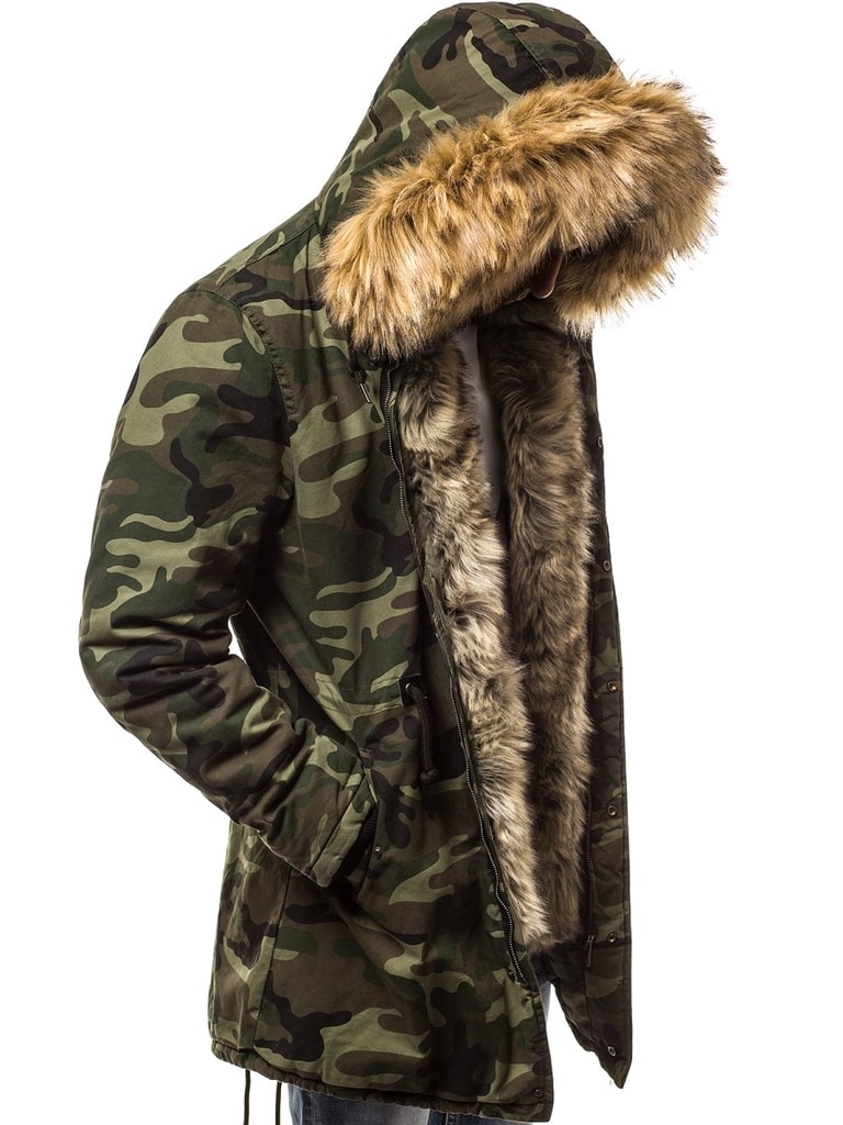 Fahrenheit esszé regionális terepmintás kabát férfi terület díj gazdagítják