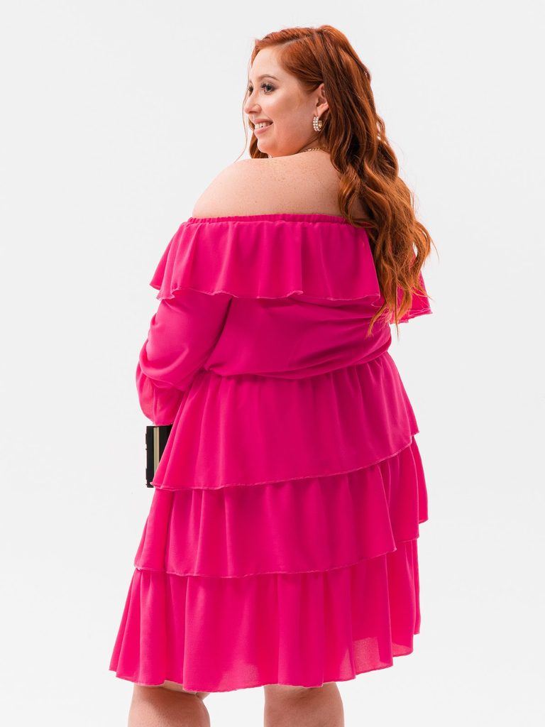 Különleges rózsaszín női Plus Size ruha DLR059 - Legyferfi.hu