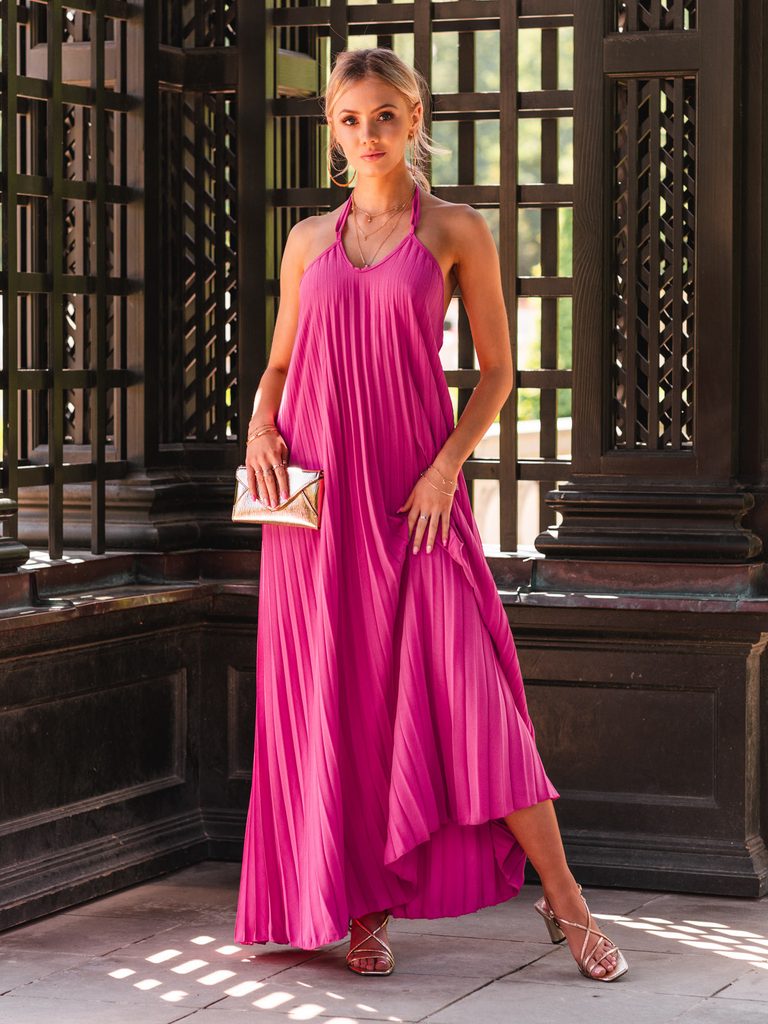 Stílusos rózsaszín női nyári ruha DLR064 - Legyferfi.hu