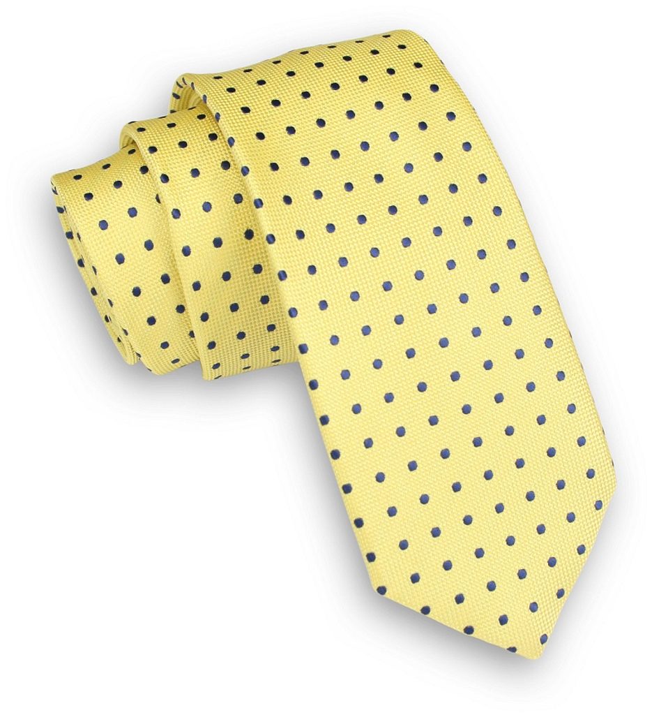 Sárga pöttyös mintás nyakkendő - Legyferfi.hu