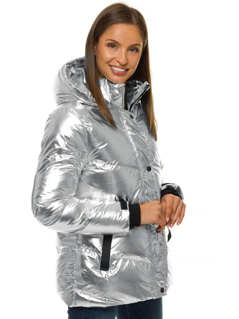 Egyedi ezüst női téli kabát JS/M23065/4 - Legyferfi.hu