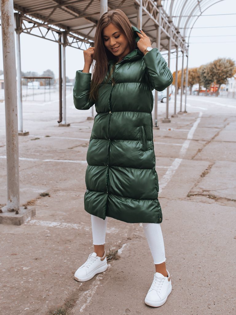Különleges zöld női téli kabát Nifor - Legyferfi.hu
