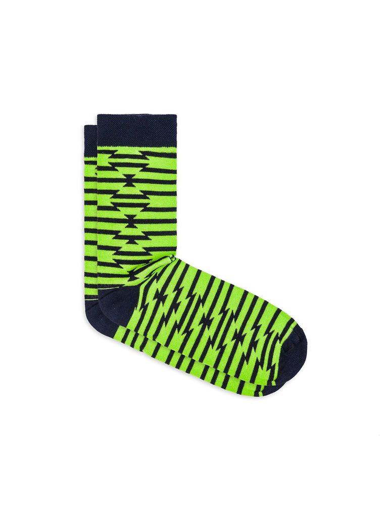 Neon zöld mintás zokni U27 - Legyferfi.hu