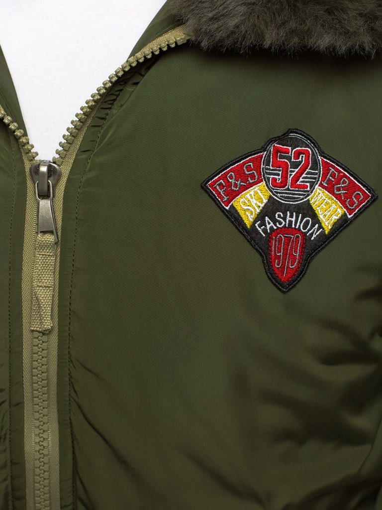 Khaki bomber dzseki szőrmés gallérral X1027K Legyferfi.hu Khaki bomber dzseki szőrmés gallérral X1027K Legyferfi.hu