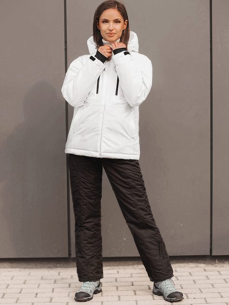 Kellemes fehér női téli kabát JS/HH012/45Z - Legyferfi.hu