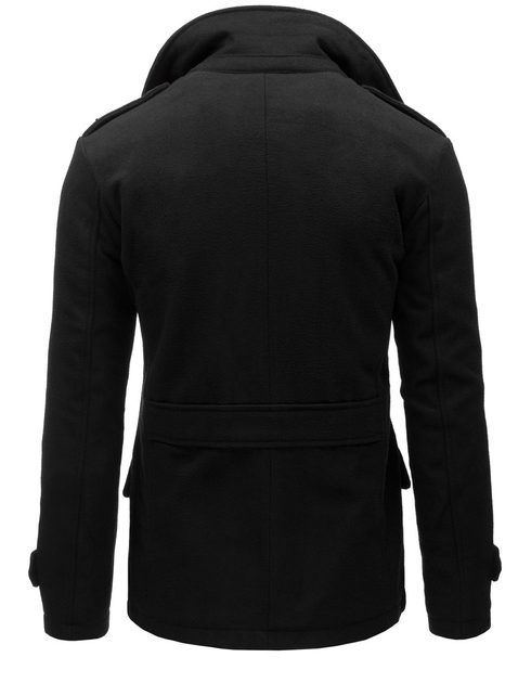 Elegáns fekete kabát dupla gombolással - Legyferfi.hu
