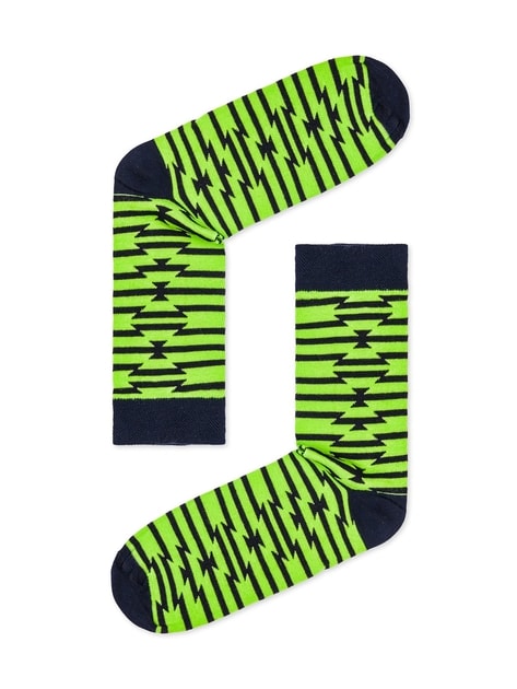 Neon zöld mintás zokni U27 - Legyferfi.hu