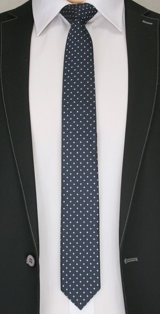 Sötét kék pöttyös nyakkendő Angelo di Monti - Legyferfi.hu