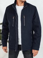 Kék steppelt férfi kabát az átmeneti időszakra