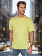 Trendi sárga rövid ujjú póló logóval