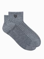 Sötétszürke női pamut zoknik Love ULR098