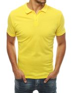 Egyszínű sárga galléros póló
